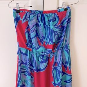 Lilly Pulitzer size 4 strapless dress.